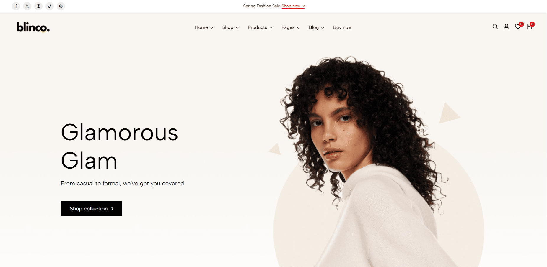 templates of websites made in blinco