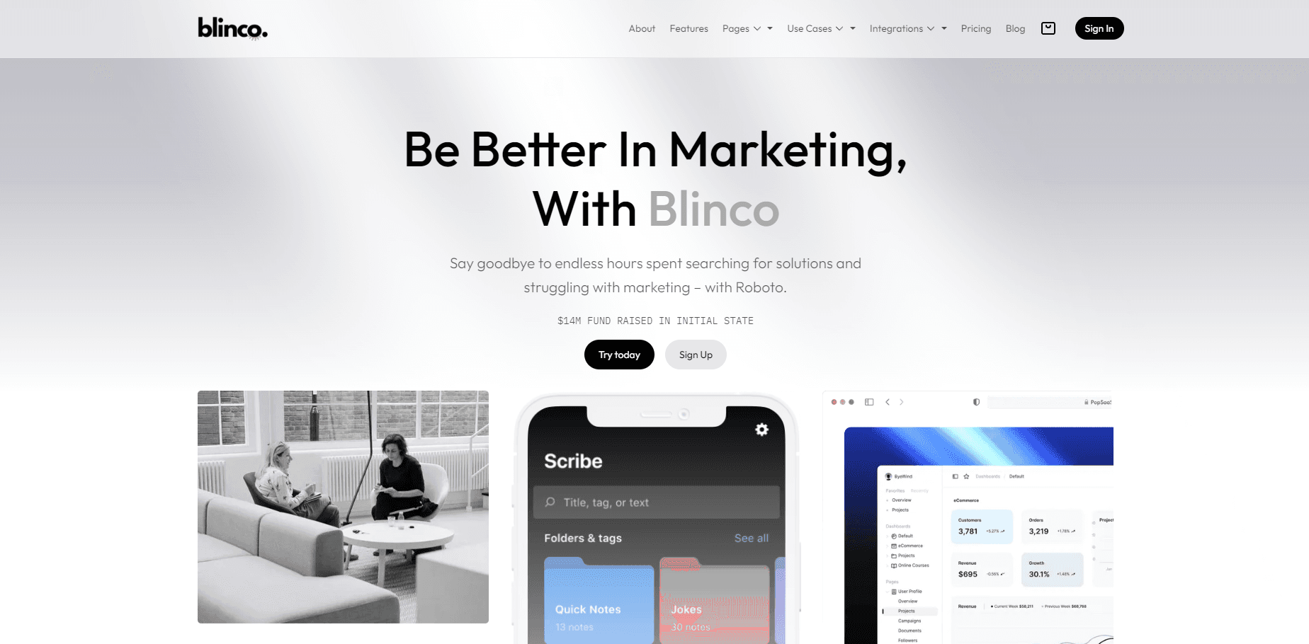 templates of websites made in blinco