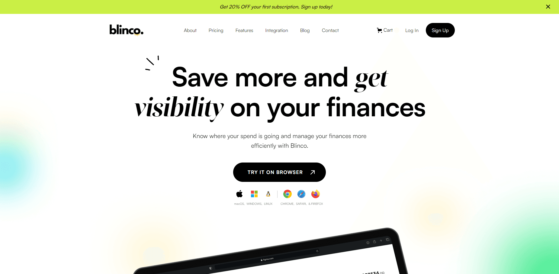 templates of websites made in blinco