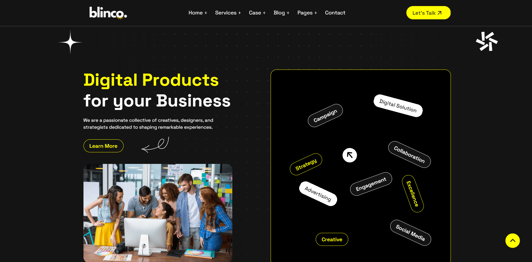templates of websites made in blinco