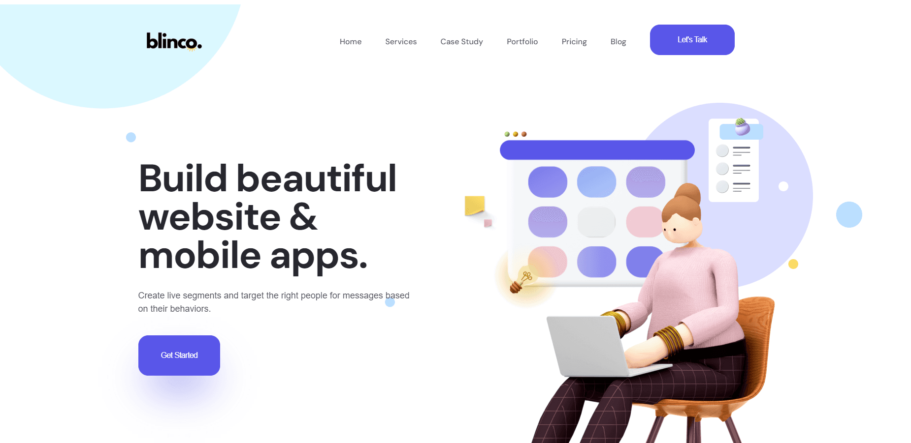 templates of websites made in blinco
